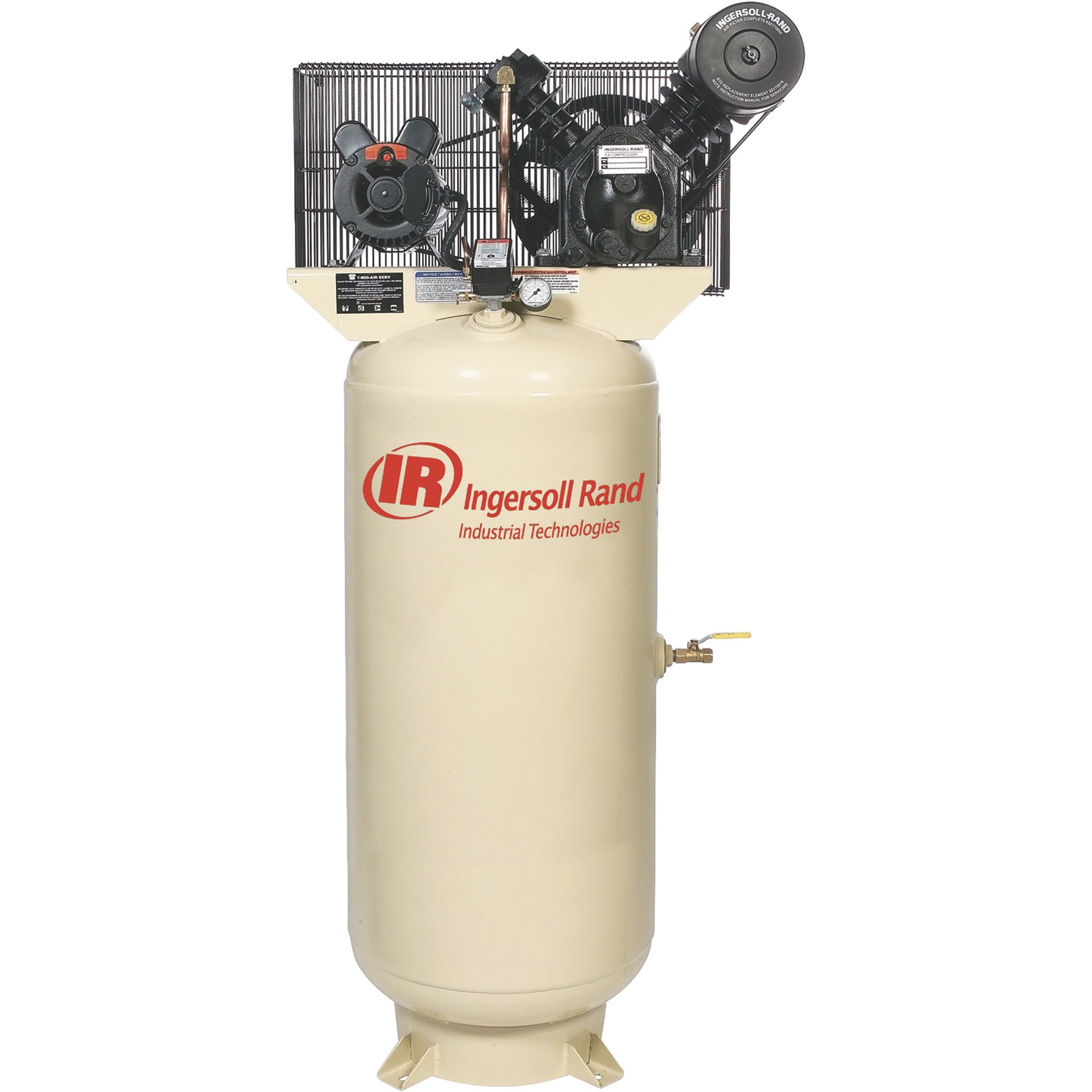Ingersoll Rand Type-30 Reciprocating Air Compressor, 5 HP, 60-Gallon Tank